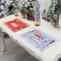 -table mat kitchen accessories Christmas Decoration Cartoon Forest Man Placemat Gift Decoration placemats for table set de table