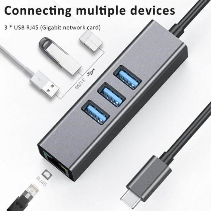 Network Adapter Multiport Hub Gigabit Universal Data Transfer