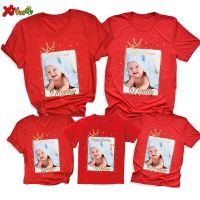 Personalized Shirts Birthday Photo Shirt Red Tshirts Boys Party Matching Shirts Christmas Party Outfits Mom Dad Matching Clothes