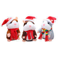 Cartoon Santa Hamster Mouse Talking Electric Animal Speak Doll Child Plush Toy