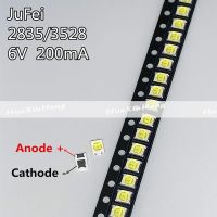 Jufei 500ชิ้น Led แบบ Smd 2835 3528 6V สำหรับการซ่อมไฟด้านหลังทีวีแสงไฟ Lcd สีขาวเย็น