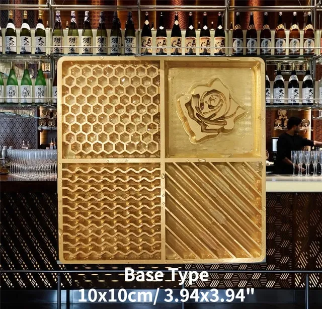Bar Ice Stamp Brass Ice Plate Ice Mold Branding DIY Cocktails