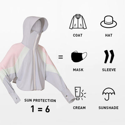HotWomen Ultrathin Sun Proof Jacket Hooded Tops 2023ฤดูร้อนใหม่ Sun UV Protection เสื้อเสื้อผ้าเสื้อ Breathable Outwear