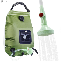 Dream Hunter Outdoor Camping Shower Bag Water Storage Bag with Temperature Solar Shower Foldable Water Portable Heating Bathing Bag 20L