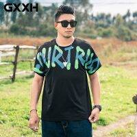 GXXXH 2022 Cotton Summer New Short Sleeve T-shirt Streetwear Harajuku Oversize Letter Print Tops Plus Size 5XL 6XL 7XL Male Tees