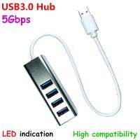 [HOT HAIXWLXKWW 589] USB 3.0 Hub Hub อลูมิเนียมเชลล์ Usb 4พอร์ต S Plitter ภายนอกฮาร์ดไดรฟ์เมาส์แป้นพิมพ์ดิสก์ U