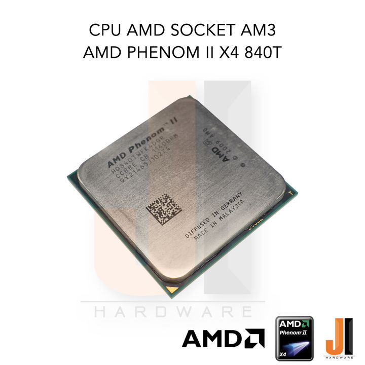 cpu-amd-phenom-ii-x4-840t-4-cores-4-threads-2-9-3-2-ghz-6-mb-l3-cache-95-watts-tdp-no-fan-socket-am3-สินค้ามือสองสภาพดีมีการรับประกัน