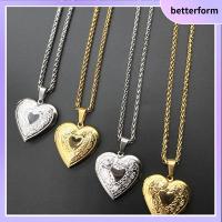 BETTERFORM ของขวัญ โซ่ คนรัก เพื่อน ล็อกเกตรูปภาพ จี้ สร้อยคอ รูปหัวใจ