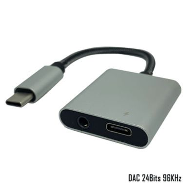 ♙◊♀ Type c To 3.5mm Adapter 2in1 adapter DAC 24-bit 96Khz Supports PD QC For with Type c interface iPad Notebook Mobile Phone