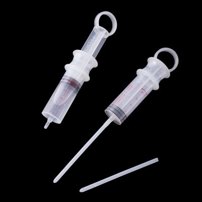 【JH】 1 Pc Medicine Feeder Push Tube Plastic Silicone Syringe