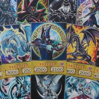 24pcs/set Different Artwork Dark Magician Blue-Eyes White Dragon Red-Eyes Black Dragon Anime Style Orica Collection Paper Cards