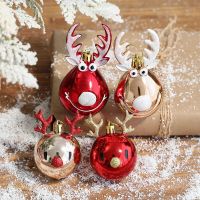 2pcs Christmas Balls Ornaments Bauble Pendant Elk Xmas Tree Hanging Balls Home Party Props For Home Christmas Decorations 2023 Christmas Ornaments