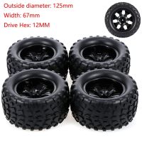 1/10 4 Pz Pneumatico Ruota 120Mm 125Mm รถบิ๊กฟุต Pneumatico Ruote Buggy Per RC Auto Crawler Traxxas Scx10 REDCAT HPI HSP