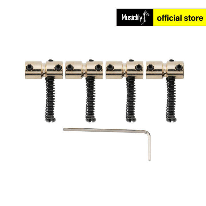 Musiclily Pro 19mm Steel/Brass Bass Bridge Saddles for 4String