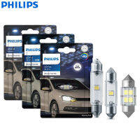 Philips Ultinon C5W LED Pro3100เทศกาล30มม. 38มม. 43มม. 6000K สีขาวเย็นโคมไฟสัญญาณแดชบอร์ดอ่านประตูรถภายในสไตล์ใหม่1x