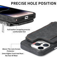 2023FashionWallet Case สำหรับ 14 Pro กันกระแทกผู้ถือบัตรมัลติฟังก์ชั่กรณีศัพท์แม่เหล็กสำหรับ 13 12pro Max