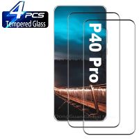 2/4Pcs Tempered Glass For Huawei P40 Pro Plus P50 Pro P30 Pro Screen Protector Glass Film