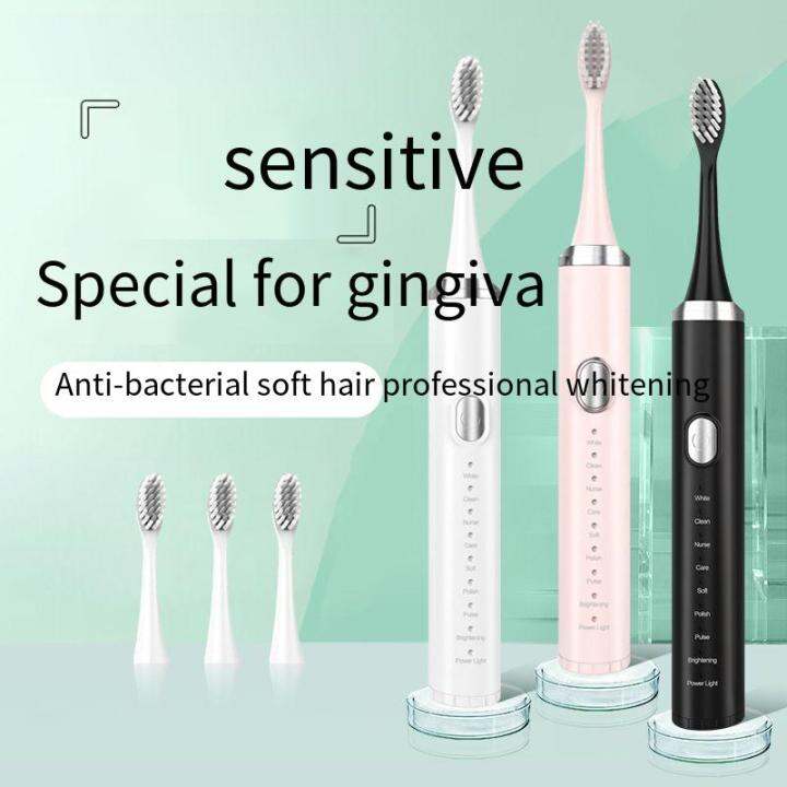 Electric toothbrush for adult couples, soft bristle intelligent