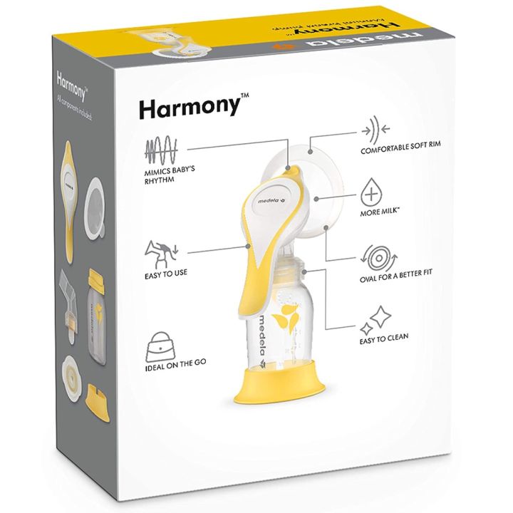 usa-แท้100-นำเข้าจากอเมริกา-ปั๊มนมมือ-medela-harmony-manual-breast-pump-ที่ปั๊มนม-มือถือ-manual-เครื่องปั๊มนม