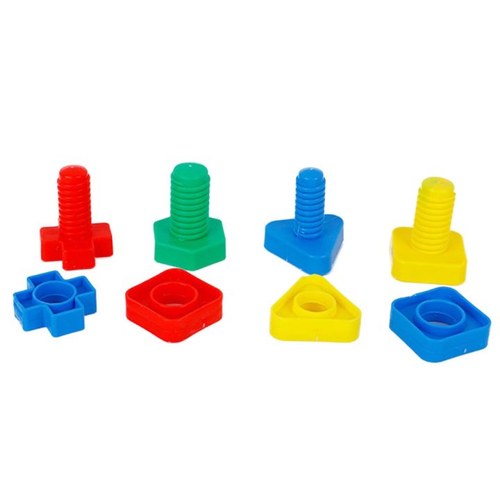 4 Pair Jumbo Nuts and Bolts Kit Montessori Building Construction Kids ...