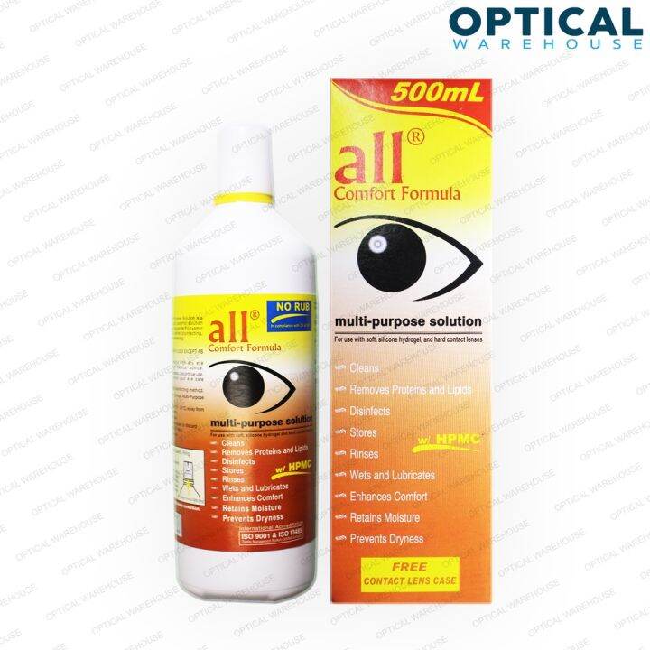 ☟All Comfort Formula AllinOne Contact Lens Solution 500ml♝ Lazada PH