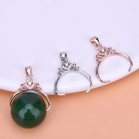 Crown with diamond pendant clasp buckle jewelry diy accessories jade jade crystal gemstone pendant buckle