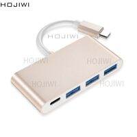 【⊕Good quality⊕】 bukan2581584811414 Hojiwi แท่นวางมือถือ Usb C ฮับชนิด C แท่นวางมือถือสำหรับรอบ Macbook Air /Pro 4 In 1 Usb3.0 Pd กล่องชาร์จ Hundertolt 3 Aa16