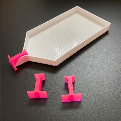 【CW】 Painting Pink Color Tray Stoppers with Area for Label Sticker