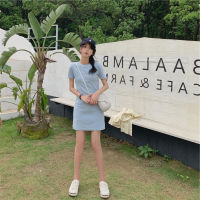 【Hot Sale Item】Women Casual Dress Summer Girls Student Solid Color Stylish Elegant Short Sleeve Loose Dress