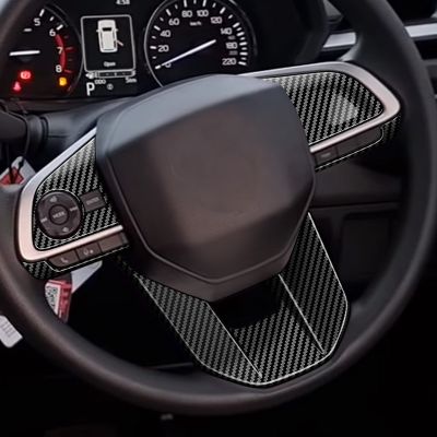 For TOYOTA VELOZ AVANZA 2022 2023 Carbon Fiber Car Steering Wheel Decoration Cover Trim Car Styling