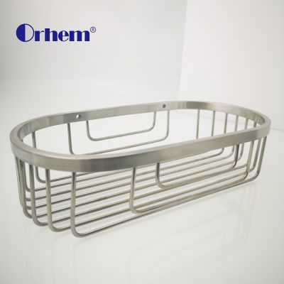 ❆∈✹ 304 Stainless Steel Shower Caddy Wall Basket Shelf Corner Shelf Dish Bath Shampoo Holder Kitchen Storage Rack Hanging Basket