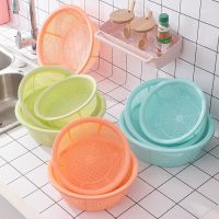 【CC】 Household Plastic Washing Rice Sieve Tools Fruits Vegetables Drainage Basket Multifunction Thickened