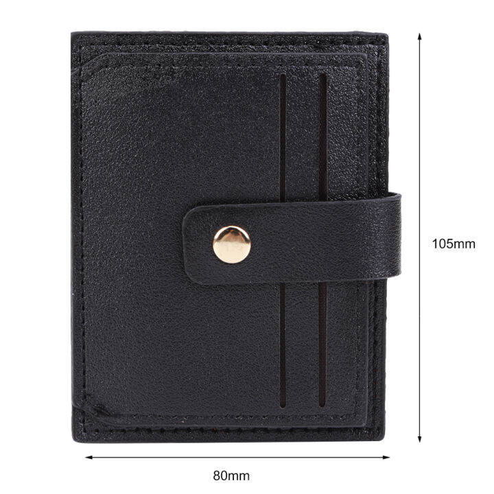 กระเป๋าใส่บัตรผู้หญิงกระเป๋าสตางค์-simple-pu-leather-case-multi-slots-small-female-solid-coin-purse-card-holder