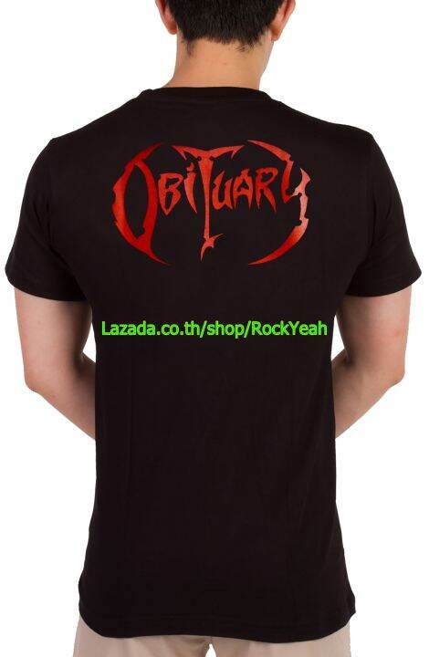 เสื้อวง-obituary-โอบิทัวรี-ไซส์ยุโรป-เสื้อยืดวงดนตรีร็อค-เสื้อร็อค-rcm570-ส่งจากไทย