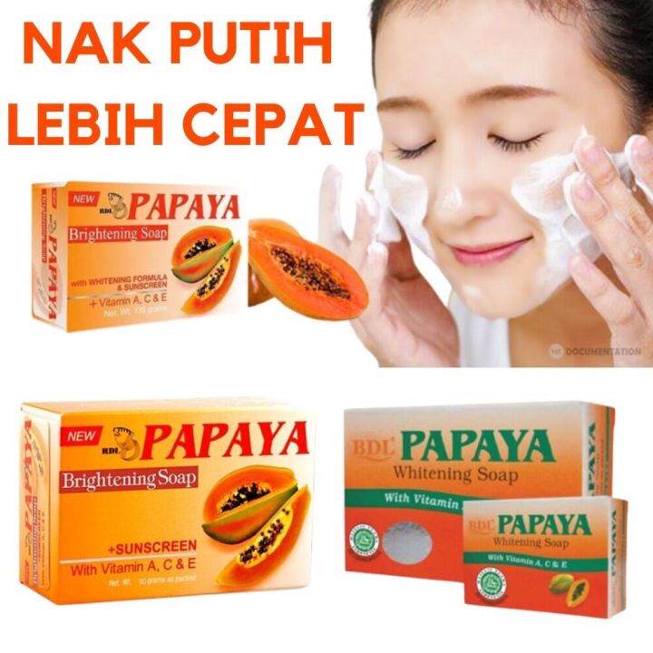 Multi purpose fancy soap papaya extract whitening soap 135g Lazada