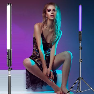 RGB Light Wand Stick With Tripod Stand Lamp Party Colorful LED Fill Light Handheld Flash Speedlight Photography Lighting Video Phone Camera Flash Ligh