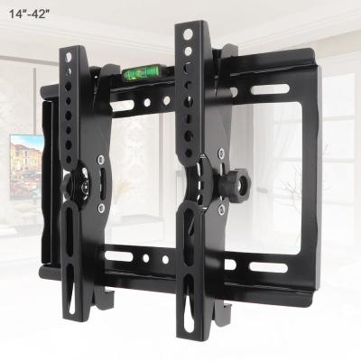 25KG 14-42 Inch Adjustable Steel Wall Mount cket Flat Panel Frame Support 15 Degrees Tilt Angle for LCD LED Monitor
