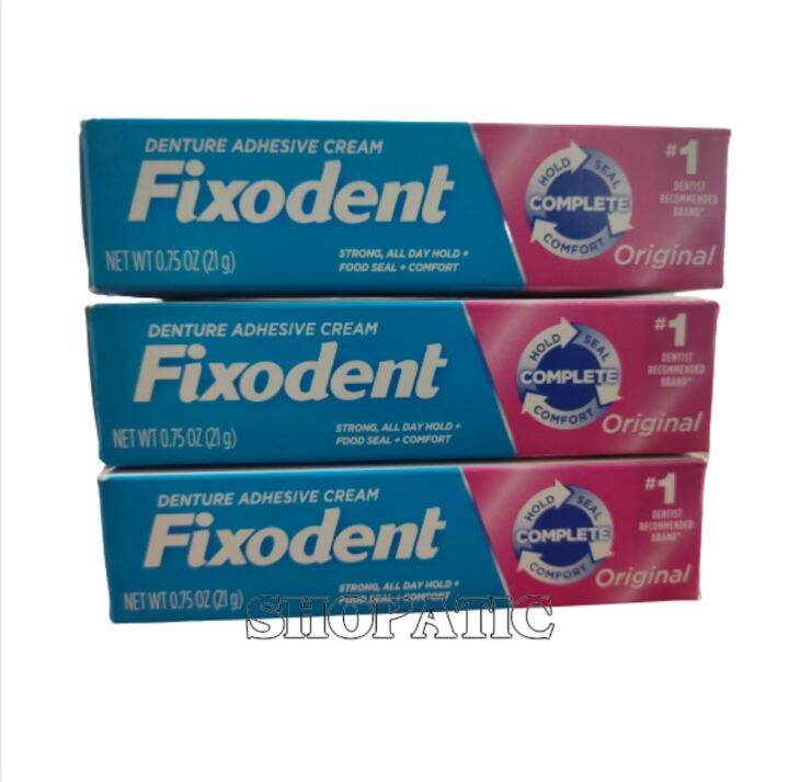 Fixodent Adhesive Denture Cream, Long Lasting Hold 21g Lazada PH