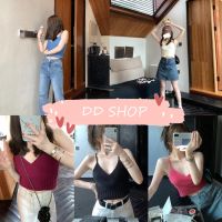 DD SHOPพร้อมส่ง 54161 เสื้อสายเดี่ยวไหมพรม สีน่ารักมี5สี ใส่สบายมาก