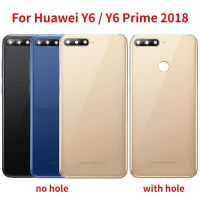 ฝาหลังสำหรับ Y6 2018 Y6 2018นายกแผงฝาหลังปิดโทรศัพท์ปลอกหุ้มช่องหลังอะไหล่เคสพร้อมกล้อง + คีย์ด้านข้าง