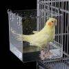 Laifle budgies hộp tắm acrylic treo dễ mang theo cho thú cưng lồng tắm cho - ảnh sản phẩm 1