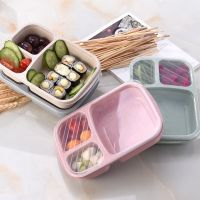 ☼ Microwave Lunch Box Wheat Straw Dinnerware Food Storage Container Children Kids School Office Portable Bento Box Lunch Bag