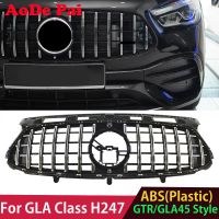 GTR Style Panamericana Front Bumper Grille for Mercedes New GLA Class H247 GLA250 GLA200 AMG Line 2020-2025