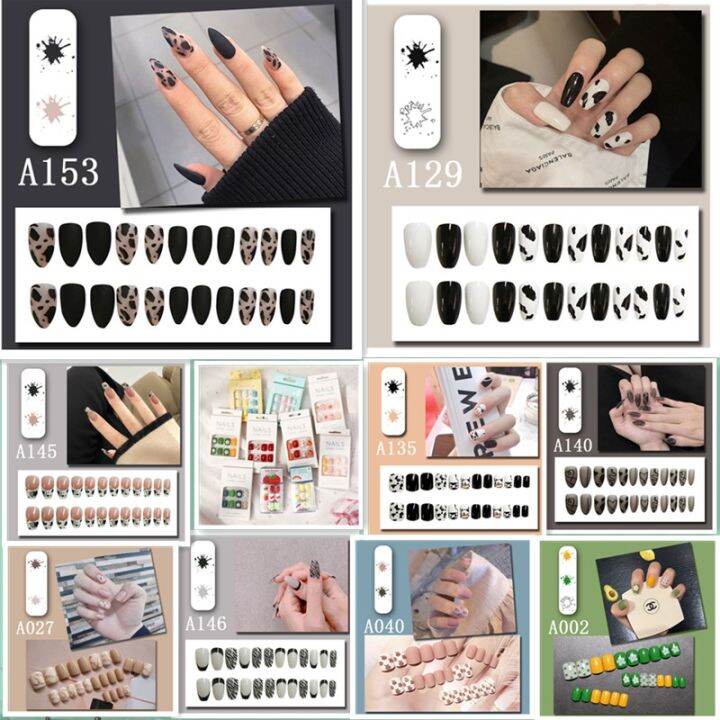 hot-new-products-24-false-nails-for-nail-decoration-false-nails-with-glue