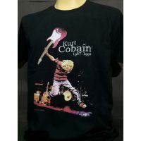 เสื้อวงนำเข้า Kurt Cobain 1976-1994 Parody Nirvana Grunge Sonic Youth Soundgarden Pearl Jam Style Vintage T-Shirt แขน มี