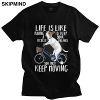 Humor Jack Russell Terrier T-shirt Short Sleeves 100% Cotton T Shirt Round Neck Casual Riding A Bicycle Tee Dog Lover Tshirt XS-6XL