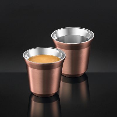 80ml 160ml Set of 2 Espresso Mugs Double Wall Stainless Steel Espresso Cups SetInsulated Coffee Mugs Last for Years Easy Clean