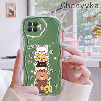 เคส Chenyyka สำหรับ A93 OPPO 2020 F17 Pro Reno 4F Reno 4 Lite เคสการ์ตูนวันสัตว์สวยๆดีไซน์ใหม่เนื้อครีมขอบคลื่นนุ่มเคสมือถือกันกระแทกแบบใสนิ่มเรียบง่ายอ่อนโยนฝาครอบป้องกัน