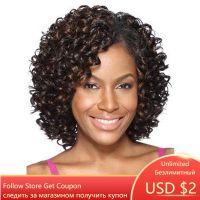 【jw】✌❡☽  GNIMEGIL Synthetic Curly Wigs for Short Bob Afro Wig Female Hair African Woman