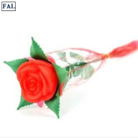 FAL Glow In Dark Artificial Vivid Rose Flower Holiday Romantic Gift For Girlfriend Wife Mother